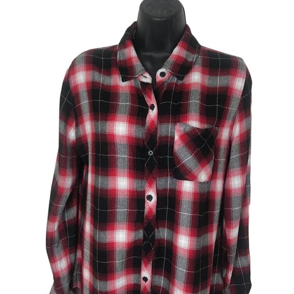 Rails Red Leo Carmine Plaid Button Down Shirt Size M - Picture 3 of 7